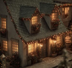 holiday roof decorations in Fredericksburg, VA